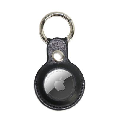 China GPS Navigation Wholesale Custom Metal Keychain PU Leather Key Chain For Airtag GPS Tracker for sale