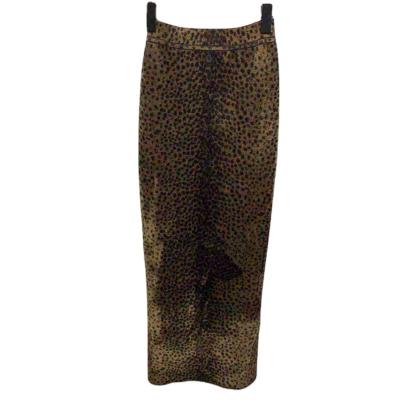 China Autumn and winter new fashion breathable soft leopard knit slim skirt medium length for sale