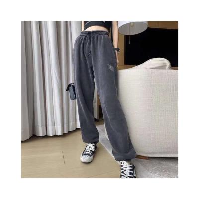 China Hot-selling Anti-wrinkle products fashion casual all-match solid color straight leg women's sports pants for sale