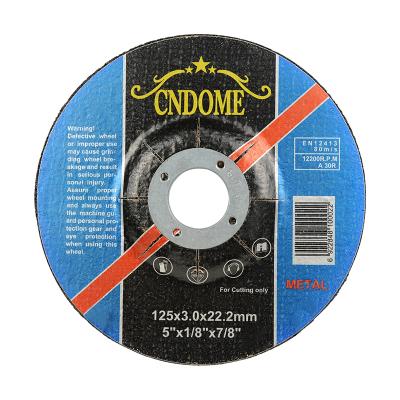 China Super Thin Metal 5 Inch 125*3.0*22.2 Industrial Grade Aluminum Oxide Steel Cutting Discs For Metal And Stainless Steel Abrasives Tool for sale