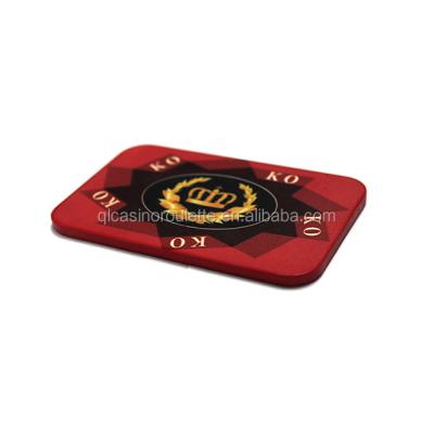 China 34g 80*50*3.6mm Ceramic Chips LOGO Square Chips Casino Baccarat Texas Gambling Digital Printing Ceramic Products Customize for sale