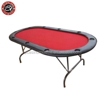 China Professional Poker Table MDF+PU+Wood Casino Poker Table Match Texas Baccarat Texas Clay Iron Luxury ABS Brass Customize Iron Frame for sale