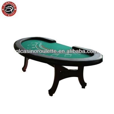 China Solid Wood Professional Match Texas Baccarat Texas Bigger Deluxe Black Table Casino Poker Table Casino Table for sale