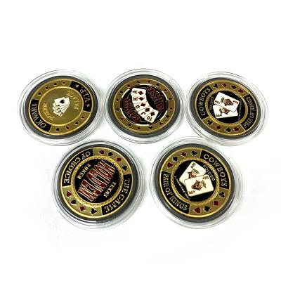 China Zhuang Zinc Alloy Size Metal Blind Chips Large/Small Shade For Texas Holdem Poker Casino Product for sale