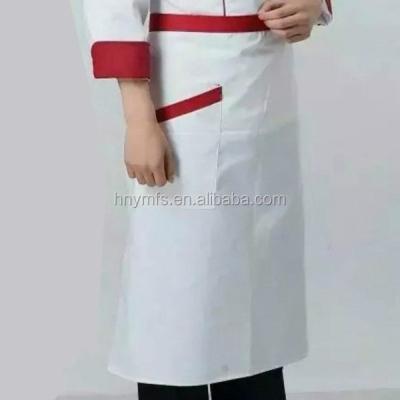 China Wholesale Hotel Manufacture Best Quality Black And White Cotton Polyester Cooking Apron For Promotion for sale