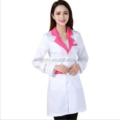 China Factory Custom Anti-pilling Hospital Staff Good Quality Uniforms Doctor Beautician Long Scrub Lab Coat for sale