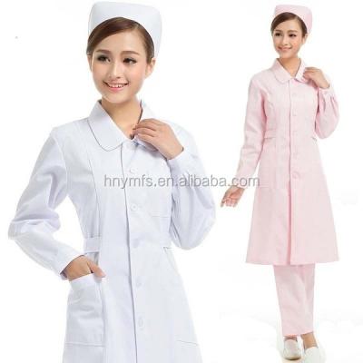 China Comfortable Design Medical Hospital Scrubs V-Neck 3-Pockest Uniform Release Medical Nursing Sets For Women With Hood 100% Cotton for sale