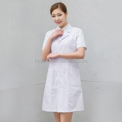 China Comfortable Breathable Cheap Nursing Dress Hospitalar Nursing Senior Hospital Uniform White Nursing Uniform for sale