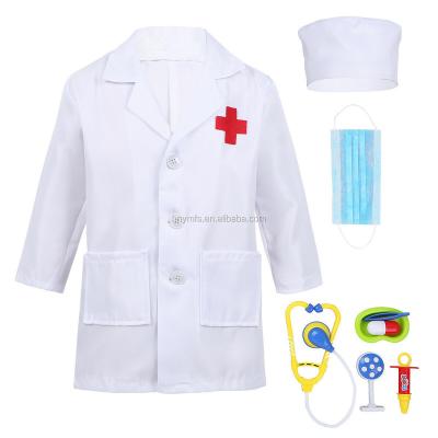 China Eco-Friendly Halloween Dress Uniform White Dress Nurses Doctors Costume Kids for sale