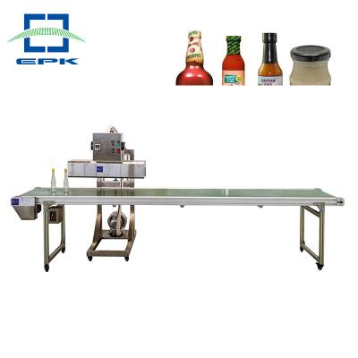 China Industrial Semi-automatic Food Bottle Neck Heat Tunnel Shrink Paper Wrapping Machine for sale