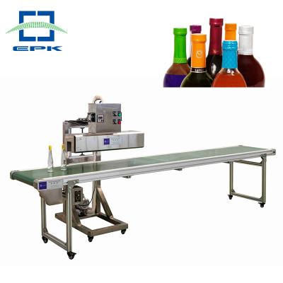 China Industrial semi-automatic food shrink wrap bottle neck steam heat shrink tunnel packing machine for sale