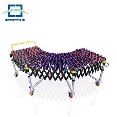 China Heat Resistant Flexible Expandable Gravity Skate Wheel Plastic Roller Conveyor for sale