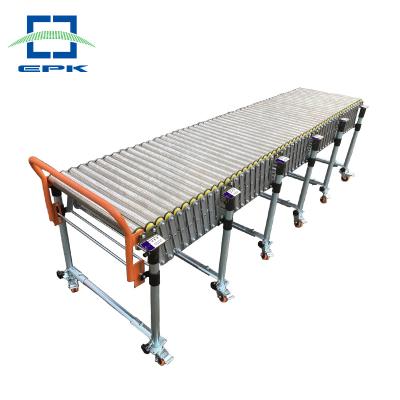 China Heat Resistant Unpowered Logistics Warehouse Stainless Steel Gravity Mobile Roller Conveyor for sale