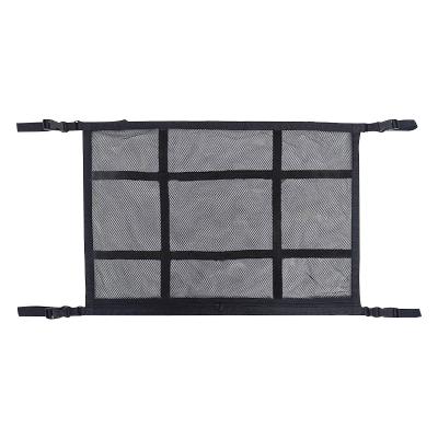 China Roof Organizer Upgraded Car Ceiling Cargo Net Double Layer Mesh Pocket Roof Organizer with Adjustable Strap for Most Car SUV Truck MPV for sale