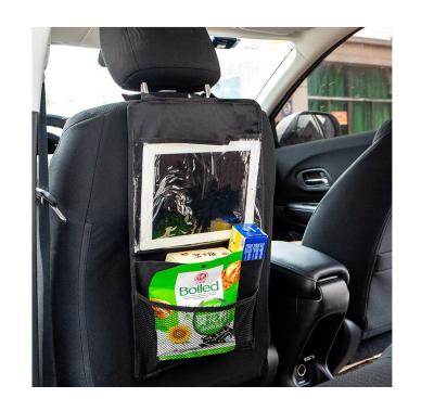 China Hot Sale Car Accessories Waterproof Interior Seat Bag Decorative Car Backseat Storage Bag Organizer With Table Holder for sale