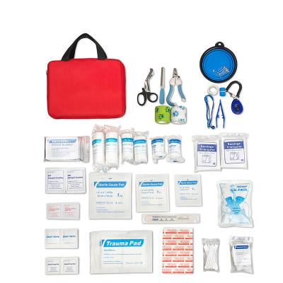 China Durable Wholesale Small Individual Trauma First Aid Kit Medical Bag Case Kit With Supplies Car Pet First Aid for sale