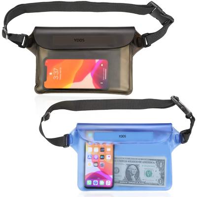 China Beach Swimming Belt Bag Outdoor Swimming Fanny Pack Custom Waterproof Waist Bag Outdoor Camping Clear Bag for sale