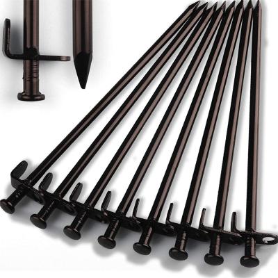 China Carry Wholesale Tent Accessories Ground Stake V Peg Outdoor Camping Tent Unyielding Heavy Duty Nail Set for sale