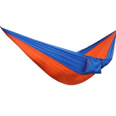 China Lightweight Portable Camping Hammock Parachute Polyester Nylon Colors Swing Chair Set Indoor Outdoor Hanging Hammock for sale