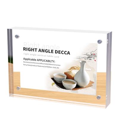 China Acrylic Table Sign Display Card Photo Frame Price Plate Price Plate Crystal Price Tag Sign Table Card Yc041 for sale