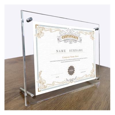 China Easy Assembly Professional Manufacturing Acrylic Table Decorative Poster Photo Frames for sale