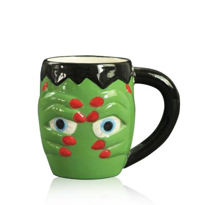 China Disposable Wholesale Animal Shaped Mug 3d Christmas Coffee Mug and Ceramic Cup, Hand Painted Dolomite Mug for sale