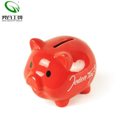 China Cute Ceramic Coin Bank Children Coin Bank Pig Piggy Bank Cartoon Change Savings Money Bank, One Size, Pink for sale