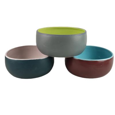 China Sustainable New Design Round Luxury Pet Bowls Ceramic Marble Dog Bowl for sale