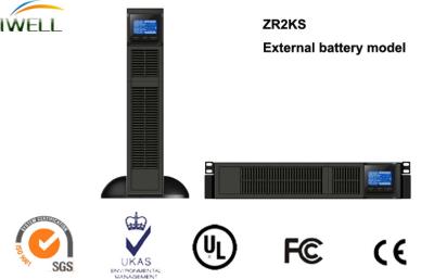 China El estante elegante de RS-232/USB monta UPS 2KVA para el derecho de los sistemas de emergencia 20-90% en venta