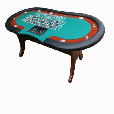 China Modern Caribbean Baccarat Table Blackjack Table Poker Deluxe Half Round Mini Gaming Table for sale