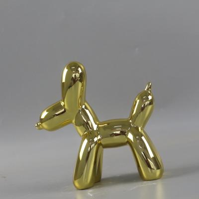 China Worlwide Viewing Gold Electroplating Resin Opens Custom Puppy Shop Display Decoration Supplies Electroplating Manufacturers for sale