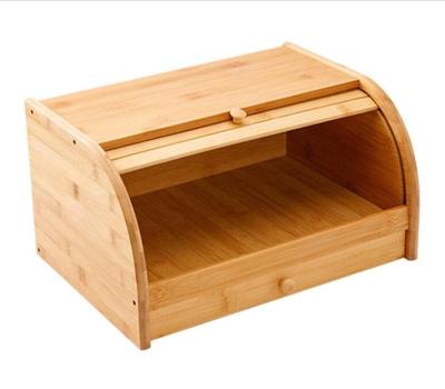 China Multifunctional Viable Double Layer Drawer Bread Box Bamboo Food Storage Container Bread Bin Food Container Cutlery Tableware Organizer for sale