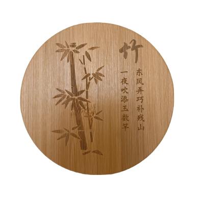 China Sustainable Bamboo Coasters 6 Packs Set Wooden Coasters With Round Holder Of Cup Coasters For Cold Drinks And Hot Beverage for sale