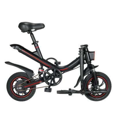 China New Designed Electric Iron Folding Bicycle 36v 7.5ah Mini 12 Inch 350w E-Bike Stock In European Warehouse for sale