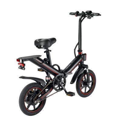 China V5 Iron Fold Electric Bicycle With 14 Inch Vacuum Tire E Bike 48V 400W Fast Folding Adult Electric Bikes City Cycle for sale