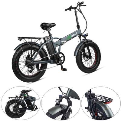 China Elektrofahrrad China 2 Seat Alloy Electric Cycle eBike Wholesale 500w Aluminum Adult Folding Electric Bicycle Snow Cruiser Bike Price for sale