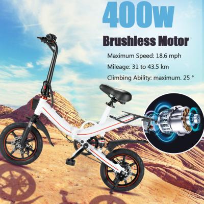 China Hot Selling OEM Iron Bicicletas Electricas/48V 400W Electric Foldable eBike Folding Exercise Bici Eletrica Pieghevole Cycle/14 Inch for sale