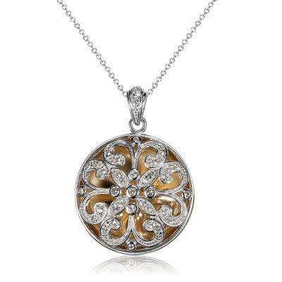 China 2019 Silver Onier Jewelry Middle East Hollow Exaggerated 925 Pendant Unique Design Silver Gold Pendant Necklace for sale