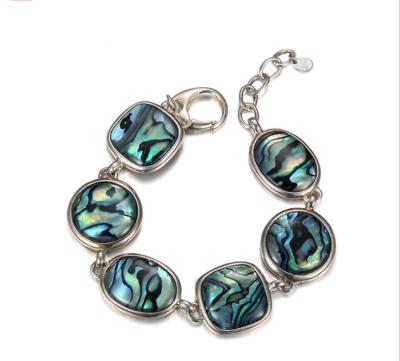 China Silver Onier Fashion Luxury Friendship 925 Silver Abalone Shell Bracelet Men &woman for sale