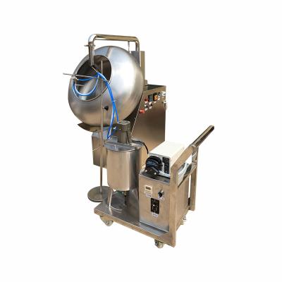 China Snack Factory Frozen Peanut Caramelized Nuts Machine Mini Chocolate Enrobing Coating Machine for sale