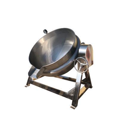 China Vegetable processing plant kettle with steam jacket jacketed kettle 200 liters steam pressurized jacketed kettles for sale