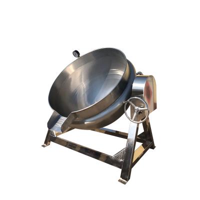 China Vegetable Processing Plant Double-jacketed Cooking Kettle 500 Liters Electric Kettle Jacket Tilting Steam Jacket Kettle Mixer for sale