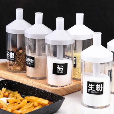 China Sustainable Container Dish Plastic Clay Dispenser Condiments Bottles Seasoning Condiment Jar for sale