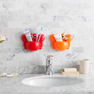 China New Design Sustainable Animal Shape Wall Mounted Kids Cartoon Toothbrush Holder For Bathroom Washroom for sale