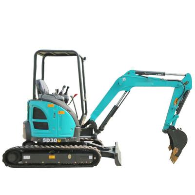 China Home Hotels Construction Machinery Parts Use Mini Excavators 3000 Kg With Accessories Swing Boom Canopy CE EPA Crawler Yellowmark for sale