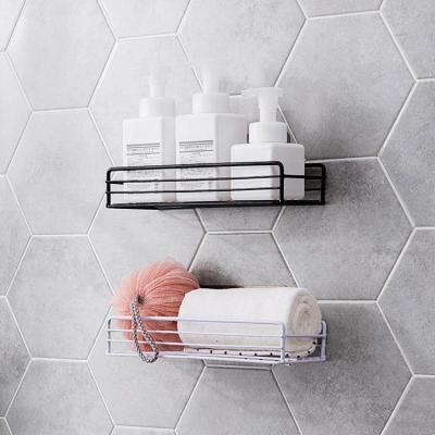 China Wall Mounted Type Bathroom Shelf Toilet Bathroom Shelves Self Adhesive Kitchen Shelf Racks Wall Mounted No Storage Drilling Organizer for sale