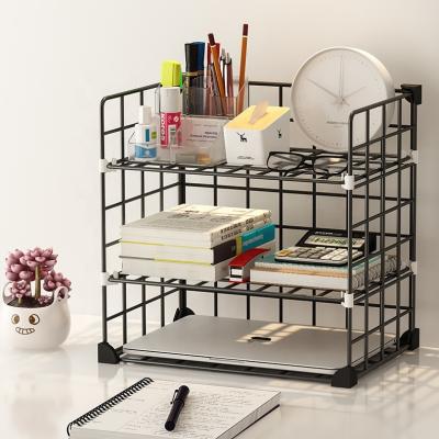 China Wholesale Foldable Bookshelves Modern Children Kids Stand Book Shelves Iron Desk Table Shelf for sale