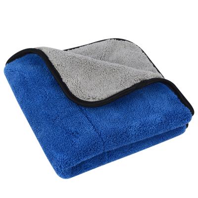 China Disposable Microfiber Towel 40x40CM Car Detailing Coral Fleece 720gsm Cleaning Cloths 2 Packs for sale