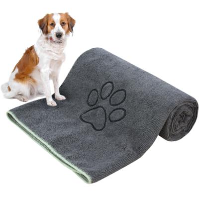 China Viable Luxury Absorbent Microfiber Dog Bath Quick Dry Towel for sale