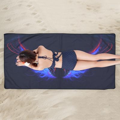 China Wholesale Custom Large Compressed Microfiber Round Wide Quick Dry Swimming Beach Towel for sale